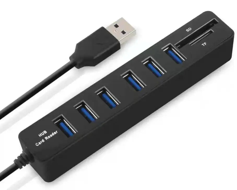 USB Hub 2.0 Multi USB Splitter 2.0 USB 3.0 Hub 3/6 Port Expander Adapter Micro TF/SD Card Reader Computer Accessories hab For PC