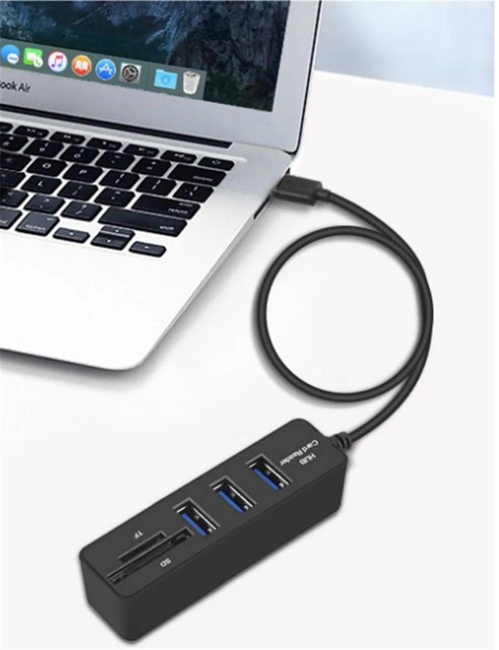 USB Hub 2.0 Multi USB Splitter 2.0 USB 3.0 Hub 3/6 Port Expander Adapter Micro TF/SD Card Reader Computer Accessories hab For PC