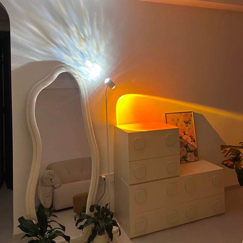 Sunset Light Projection Light Double-Sided LED Floor Light DIY Halo Sunset Light Used in Bars Living Rooms bedrooms Restaurants